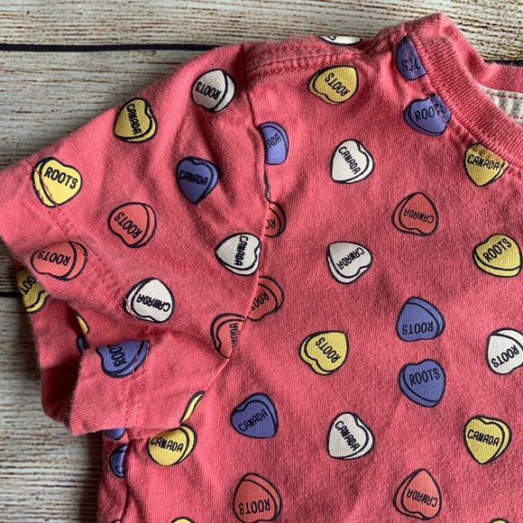 ROOTS KIDS | Candy Heart Roots Canada Pink T-Shirt - Picture 2 of 9